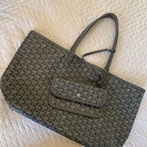 Gray Luxury Dupe Tote Bag